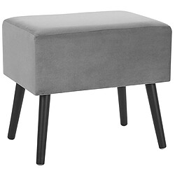 Beliani Table de chevet Velours Gris EUROSTAR pas cher