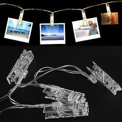 Wewoo 4m lumière colorée Clip photo LED chaîne féerique, 40 LEDs 3 piles AA piles Chaîne Chaîne Lampe Lumière Décorative pour la Maison Photos Suspendues, DIY Party, Mariage, Décoration de Noël pas cher