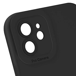 Avizar Coque pour iPhone 11 Silicone Mat Protection Caméra Noir