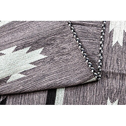 Avis Alter Tapis moderne Chicago, style kilim, 100% coton, gris, 200x140cm