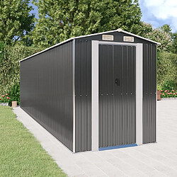 vidaXL Abri de jardin Anthracite 192x689x223 cm Acier galvanisé 