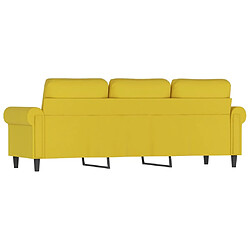 Maison Chic Canapé à 3 places,Canapé droit,Sofa de Salon,Banquette Jaune 180 cm Velours -GKD609973 pas cher