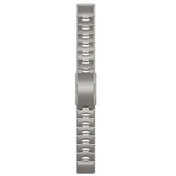 Bracelet en métal ajustement facile en titane de 26 mm argent pour votre Garmin Fenix 6X/Fenix 3/Fenix 3 HR/Fenix 5X