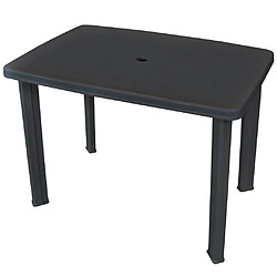 vidaXL Table de jardin Anthracite 101 x 68 x 72 cm Plastique