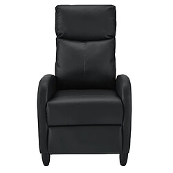 Avis Helloshop26 Fauteuil relaxant avec dossier inclinable et repose-pieds housse pu synthétique 102x60x92 cm noir 03_0005212