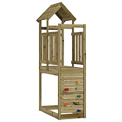 vidaXL Tour de jeu et paroi rocheuse 53x110,5x214 cm bois pin imprégné