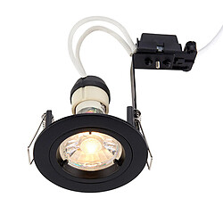 Saxby Downlight Encastré Rond Noir Mat 70mm Découpe Dimmable