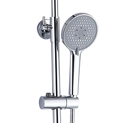 K20 Colonne de Douche K2O Chillout River 83-119 cm Design Rond avec Robinet Mitigeur Thermostatique, Hauteur Réglable, Pommeau de Douche et Douchette à Main pas cher