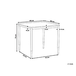 Avis Beliani Table à manger noire / dorée 80 x 80 cm SHALFORD