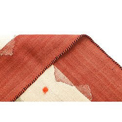 Vidal Tapis de laine 184x146 orange Jajim pas cher