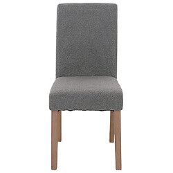 Avis Decoshop26 Lot de 6 chaises de salle à manger dossier haut en tissu bouclé gris pieds en bois clairs 04_0007634