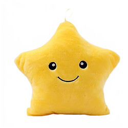 Universal Oreiller en peluche lumineux mignon de la star - lumière LED dans le jouet noir (jaune)