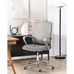 Beliani Chaise de bureau Gris BONNY