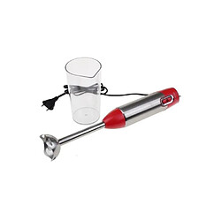 Mixeur plongeur rouge, puissance 600w, vitesse multiple, pied mixeur inox, avec bol mesureur - phb6002r