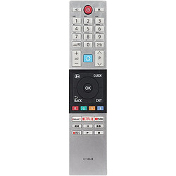 SANAG Ct-8528 Telecommande Compatible Avec Toshiba Tv 43V5863 49V5863 55V5863 55V6863Da 32L3863Da 32W3863Da 39L3863Dg 40L2863Db 43L2863Db Remplacement Contrôleur Avec Netflix Youtube Touches