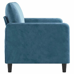 Acheter Maison Chic Canapé à 2 places,Sofa de Salon,Canapé droit Bleu 120 cm Velours -GKD629930