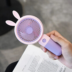 Avis (Violet) Petit Ventilateur Portatif Chargement Usb Puissant Refroidissement Par Brise Portable Avec Base