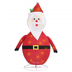 vidaXL Décoration de Noël Figurine Père Noël LED Tissu de luxe 60 cm