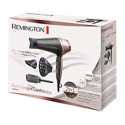 Avis Remington D5706 Coffret Coiffure, Seche-Cheveux Ionique Curl Confidence 2200W, Brosse 45mm, Grille Ceramique, Leger, Silencieux