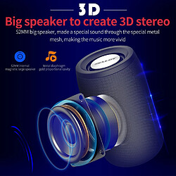 Universal Portable Bluetooth haut-parleur Subwoofer sans fil 3D Bass STEREO SUPERE STEREO CARTE MICRO SD Lecteur flash USB Play | (Noir)