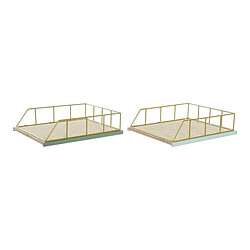 Plateau DKD Home Decor Polypropylène (PP) Bois MDF (2 pcs) pas cher