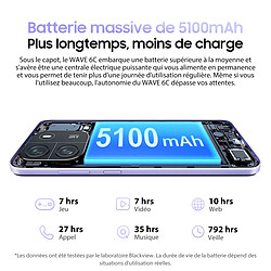 WAVE 6C Blackview Android 13 SmartPhone Bleu - 6.52" dual sim 4G 5100mAh 2Go 32Go (191g) pas cher