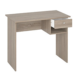 Pegane Bureau coloris chêne cortez - Hauteur 74 x Longueur 90 x Profondeur 50 cm