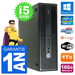 PC HP ProDesk 600 G2 SFF Intel Core i5-6500 RAM 16Go Disque 1To Windows 10 Wifi - Occasion