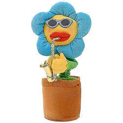 Universal (bleu) Poupée électrique courte en peluche Tournesol Tournesol qui peut chanter, danser, se tordre et briller