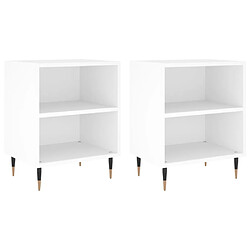 Maison Chic Lot de 2 Tables de chevet - Tables de Nuit blanc 40x30x50 cm bois d'ingénierie