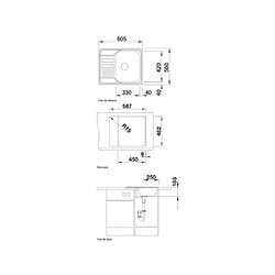 Avis Evier à encastrer 45cm inox - 516524 - BLANCO