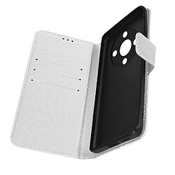 Avizar Housse pour Honor Magic 6 Lite 5G Portefeuille Clapet Stand Vidéo Blanc