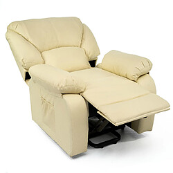 Avis Eco-De ECODE® Fauteuil de massage releveur, inclinaison électrique de 160º, fonction chauffage, programmes automatiques, vibro-ondulation, A++ Beige