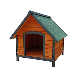 Niche pour Chien Petit en Bois Gardiun Sweet 76x72x76 cm avec Toit à 2 Pentes et Toiture en Asphalte