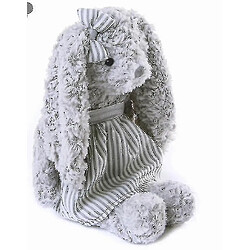 Avis Universal Poupée lapin assaisonnée fleur tordue grise peluche peluche poupée confortable cadeau