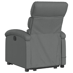 Avis vidaXL Fauteuil inclinable de massage électrique Gris foncé Tissu