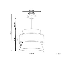 Avis Beliani Lampe suspension LUYANO Rotin Corail