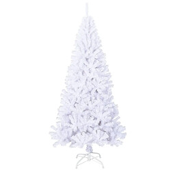 vidaXL Arbre de Noël artificiel avec branches épaisses blanc 240cm PVC