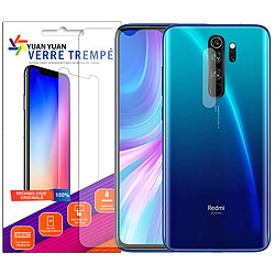 Verre trempé pour Xiaomi Redmi Note 8 Pro + Verre Trempé Camera Arrière Protecteur - 9H Film Protection en Verre Trempé- Visiodirect -