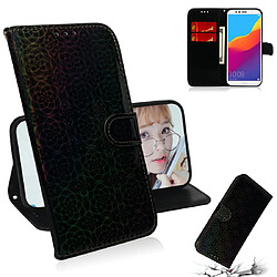 Wewoo Housse Coque Pour Huawei Y6 2018 / Honor 7A Couleur unie Boucle magnétique colorée Flip horizontal en cuir PU avec support et fentes cartes et portefeuille et lanière noir