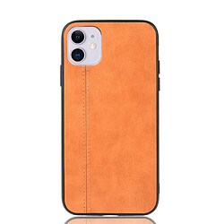 Wewoo Coque Rigide Motif de peau de vache à motifs de peau de choc pour iPhone 11 PC + PU + TPU Orange