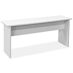 Acheter Maison Chic Table de salle à manger,Table à dîner et bancs 3 pcs Bois d'ingénierie Blanc -GKD95387