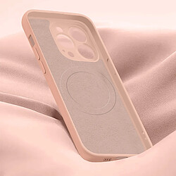 Avis Avizar Coque Magsafe pour iPhone 15 Pro Max Silicone Soft-touch Mag Cover Rose poudré