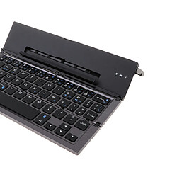 Acheter Triple clavier Bluetooth pliant sans fil en aluminium pour tablette gris