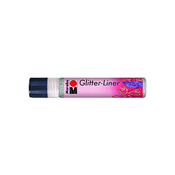 Marabu Peinture à effet Glitter-Liner, argent scintillant ()