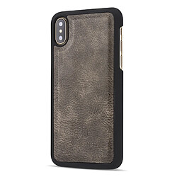 Acheter Wewoo Coque gris pour iPhone X Crazy Horse Texture Horizontal Flip détachable Magnétique Housse de protection avec titulaire et fentes cartes porte-monnaie