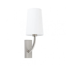 FARO Rem - Tissu Lampe avec abat-jour - Acier et tissu - 1 ampoule E27 - IP20 - 23 x 7 x 16 cm