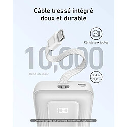 Avis SANAG Zolo Powerbank, Batterie Externe Haute Vitesse 10 000 Mah 30 W, Câble Usb-C Intégré, 1 Port Usb-C, 1 Port Usb-A, Pour Iphone 15/15 Pro / 15 Pro / 15 Plus, Macbook, Galaxy, Et Autres