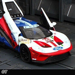 Universal 1: 32 Ford GT Coupe Voiture Moulée Sous Pression Voiture Jouet Moulée Sous Pression 1/32 Modèle de Voiture avec Boîte Lumière Jouet pour Enfants(blanche)