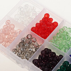 500pcs couleurs mélangées 6mm cristal verre rondelle facettes lâche entretoise perles